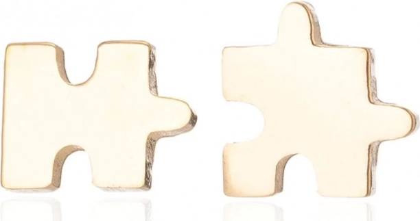 Aranyozott acél fülbevalók Puzzle