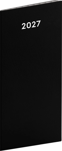 Notique zsebnaptár fekete 2027 (8 × 18 cm)