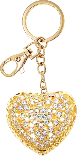 Arany szív alakú kulcstartó