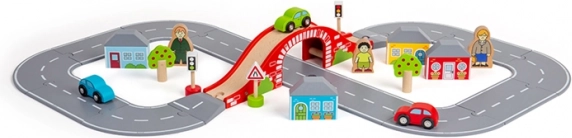 Bigjigs fából készült nyolcas alakú útpálya