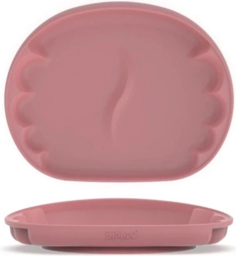 BIBADO Learning Curve™ szilikon tányér tapadókoronggal, Blush