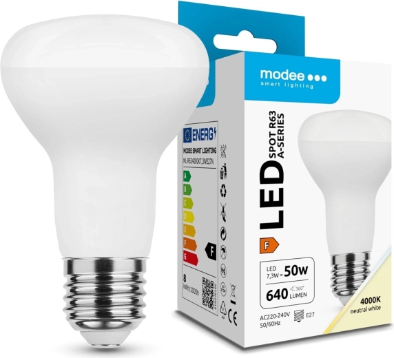 Modee LED spotlámpa R63 7,3 W E27, 640 lm, semleges fehér