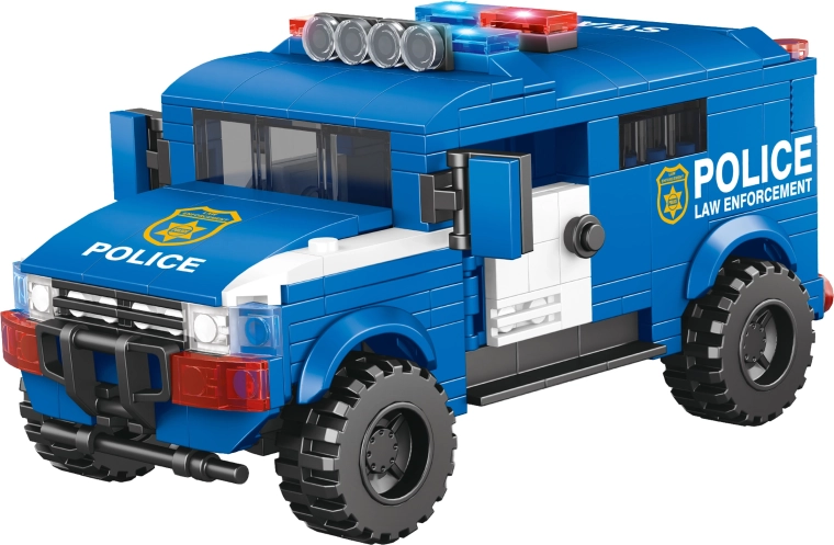 Rendőrautó építőjáték 17 cm