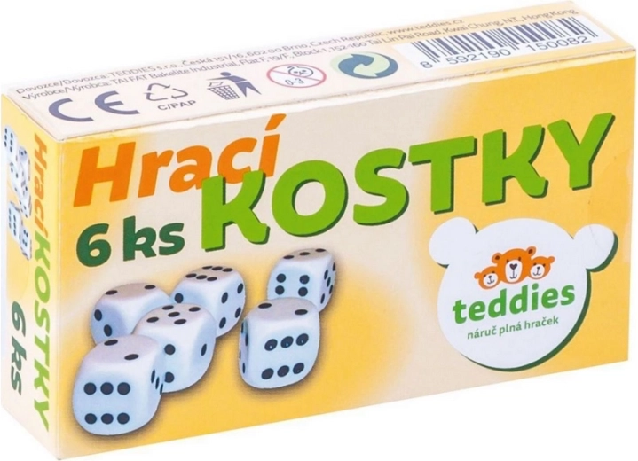 Teddies dobókocka dobozban (6 db)