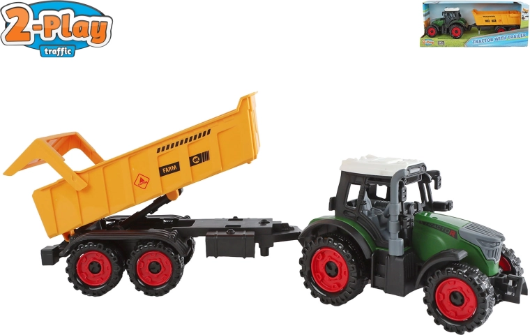 Lendkerekes traktor pótkocsival 2-Play Traffic – 1 db