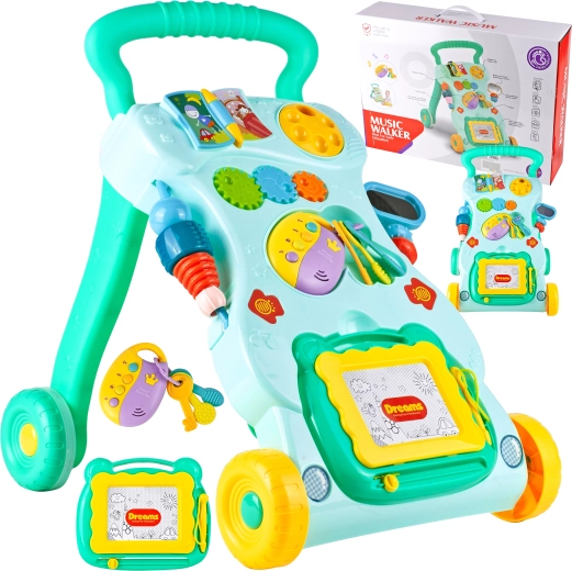 Járássegítő asztalkával és kulcsokkal – zöld