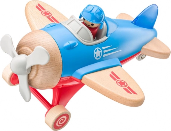 Nagy játék repülőgép pilótával, világít és hangokat ad ki