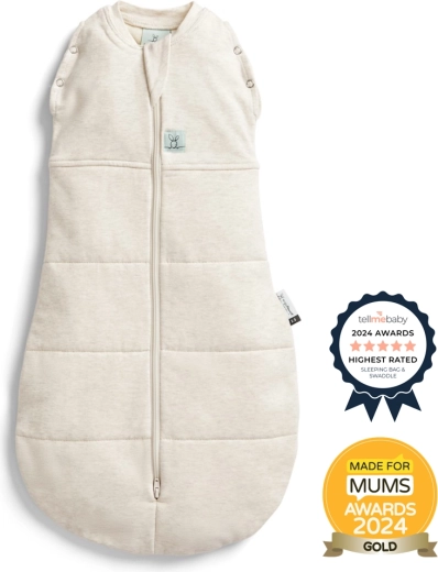 ErgoPouch Cocoon pólya és hálózsák 2 az 1-ben Oatmeal Marle 2,5 TOG (6–12 hónapos)