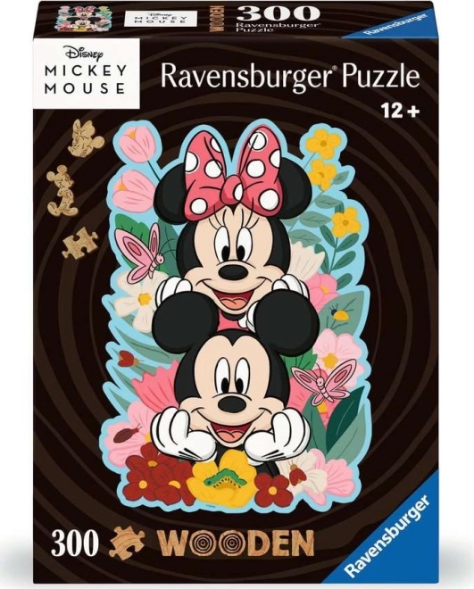 Ravensburger fa körvonalas puzzle Mickey és Minnie 300 darab