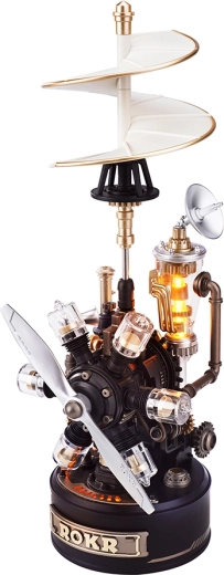 ROKR 3D mechanikus kirakó: Da Vinci helikoptere LED világítással