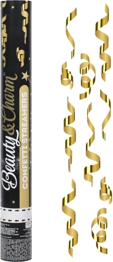 Konfettiágyú arany szerpentinekkel Beauty Charm