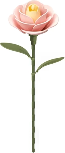 ROBOTIME ROKR Floral Art 3D kirakó – halvány rózsaszín kamélia, 37 darab