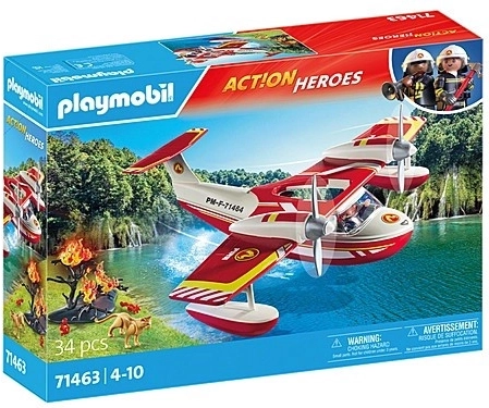 Playmobil Action Heroes tűzoltó hidroplán oltófunkcióval, 34 darab