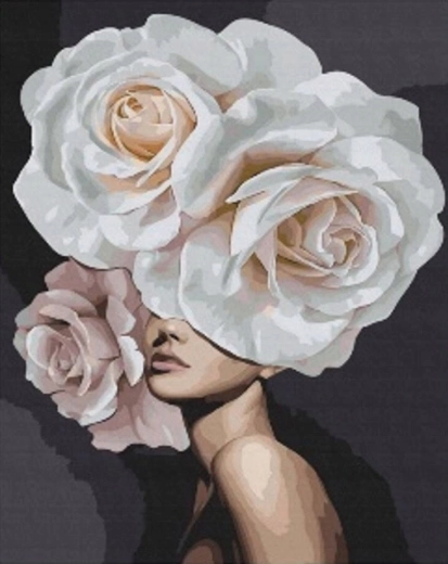 Gyémántszemes kirakó Rózsákba burkolva 30 × 40 cm