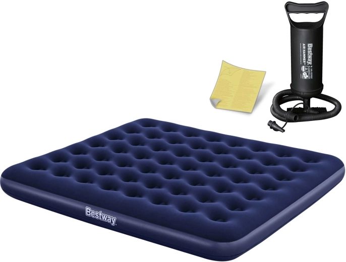 BESTWAY felfújható matrac 203 × 183 × 22 cm dugattyús pumpával