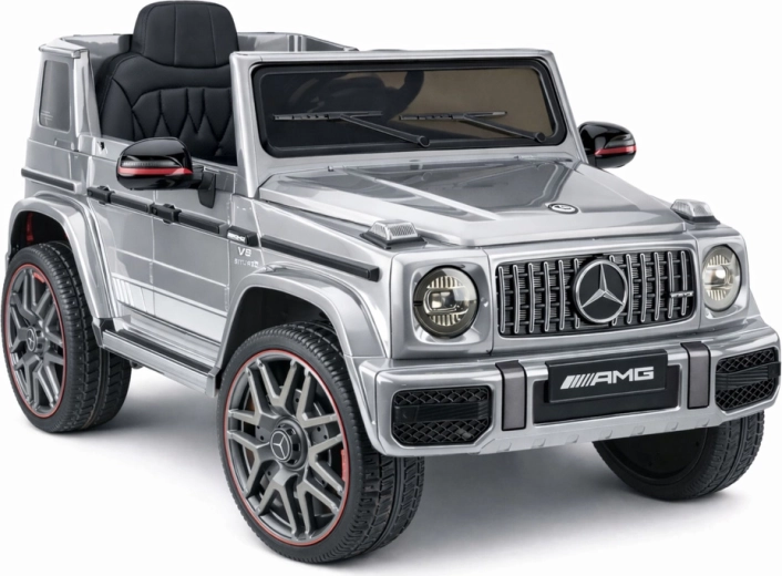 MERCEDES-AMG G 63 elektromos kisautó, ezüst színű lakkozott