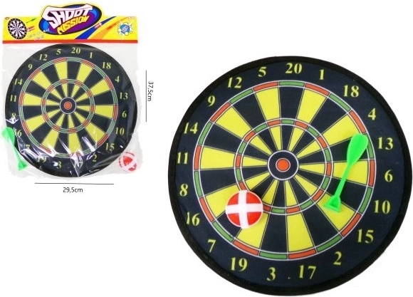 Darts céltábla tapadókorongos nyíllal és tépőzáras labdával