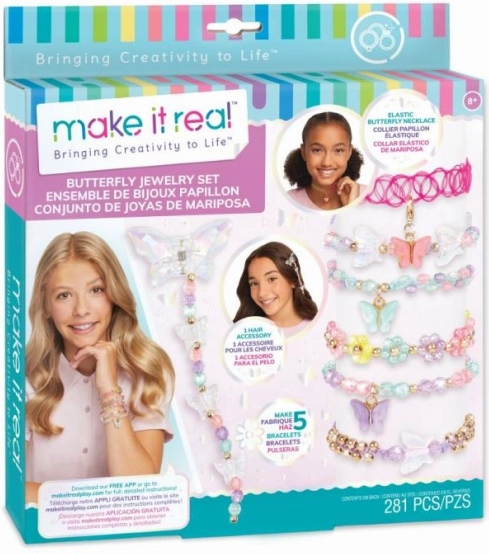 Kreatív ékszerkészítő szett pillangókkal kreatív gyerekeknek