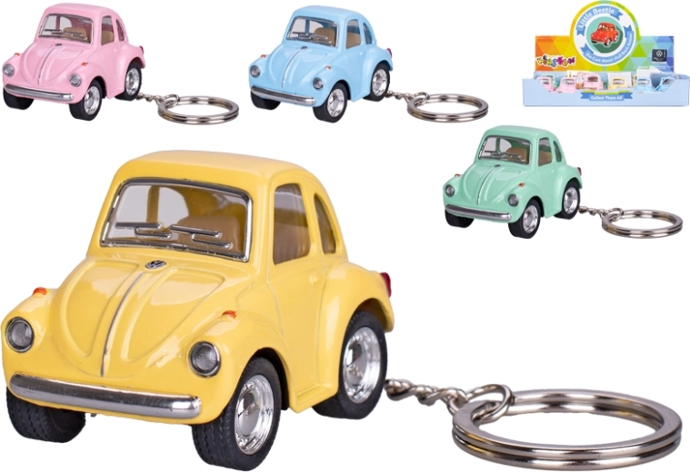 Kinsfun fém Volkswagen Beetle kulcstartóval és hátrahúzós meghajtással