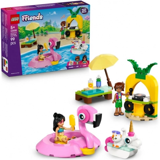 LEGO Friends: unikornisos és flamingós medenceparti