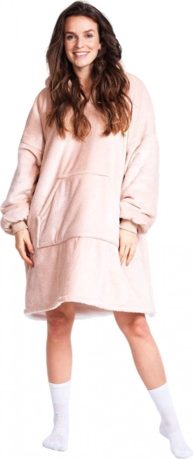 Cozy Noxxiez CH357 Bézs – meleg televíziós pulóvertakaró kapucnival tiniknek és felnőtteknek