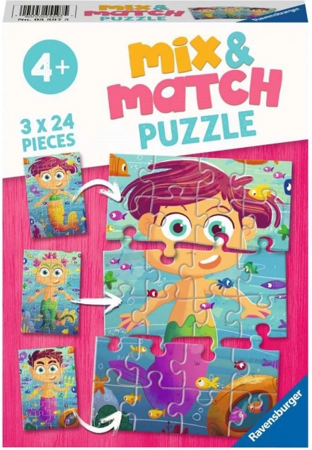 Ravensburger puzzle mix&match: sellőlányok és tengeri szörnyek