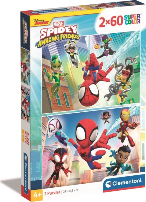 Puzzle 2×60 darab Spidey és csodás barátai