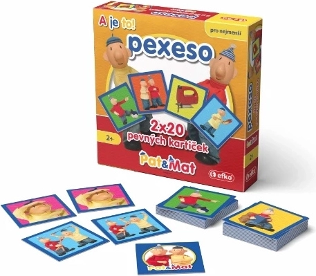 Efko baba memóriakártya-játék dobozban Pat és Mat – 20 pár