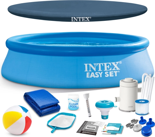 Felfújható kerti medence 244 × 61 cm INTEX Easy Set 16 az 1-ben