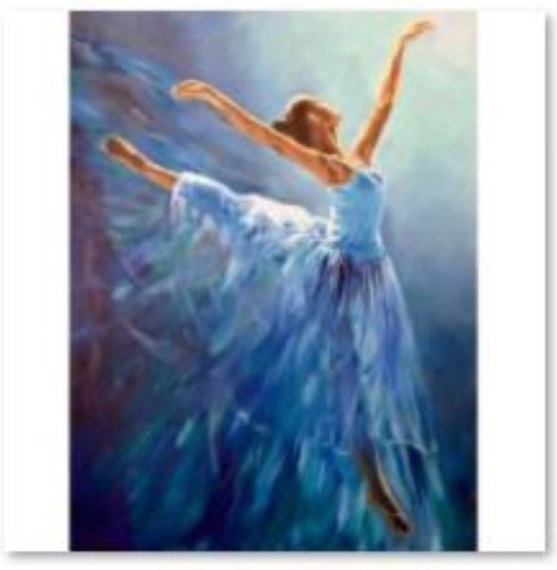 Gyémántmozaik (diamond painting) balerina 30 × 40 cm