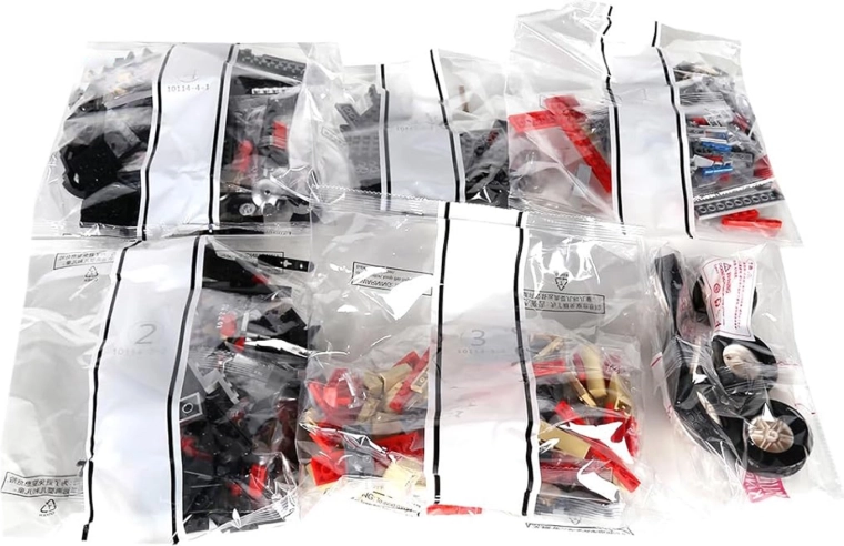 Retro autó építőkészlet, piros, 1308 darab