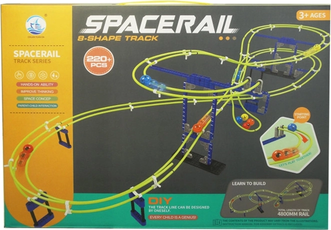 Kétszintes golyópálya nyolcas alakban