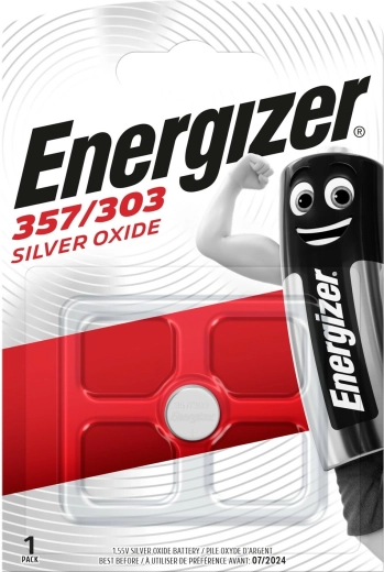 ENERGIZER 357/303 óragyári elem, ezüst-oxid, 1,55 V, 138 mAh