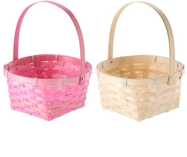 Húsvéti kosár mozgatható füllel, 20 × 20 × 10 cm, 2 szín keveréke