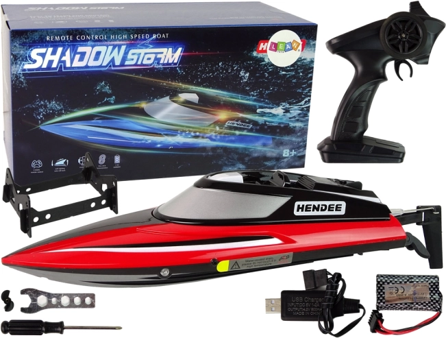 R/C motorcsónak 2.4G Piros 20–25 km/h