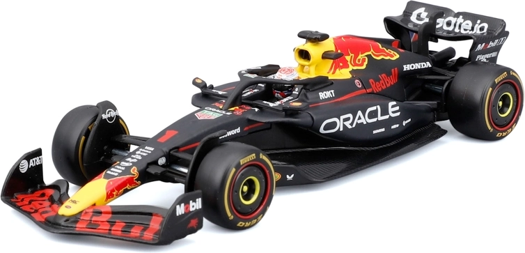 Bburago Forma–1 modell Oracle Red Bull Racing RB21 2025 Max Verstappen 1:43 dekoratív dobozban