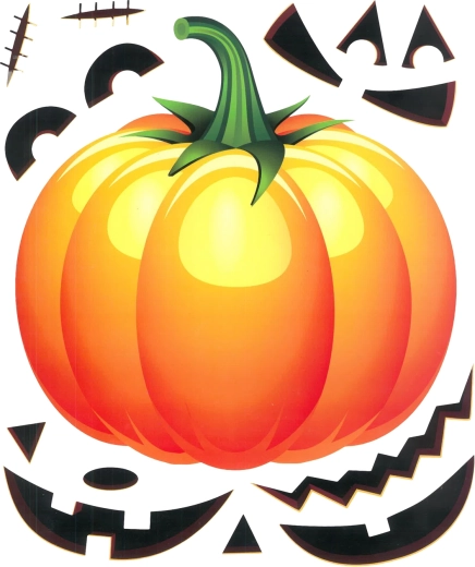 Halloween tökös ablakmatricák – 15 darabos