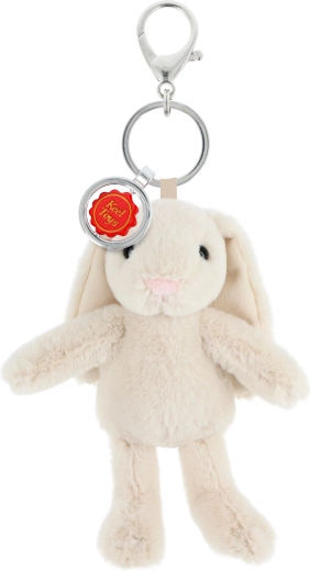Keeleco krémovo-fehér nyuszi kulcstartó, Varázslatos világ, 14 cm