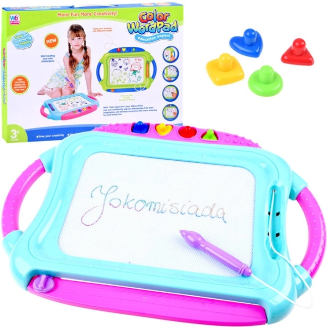 Színes mágneses rajztábla pecsétekkel – Varázsrajz