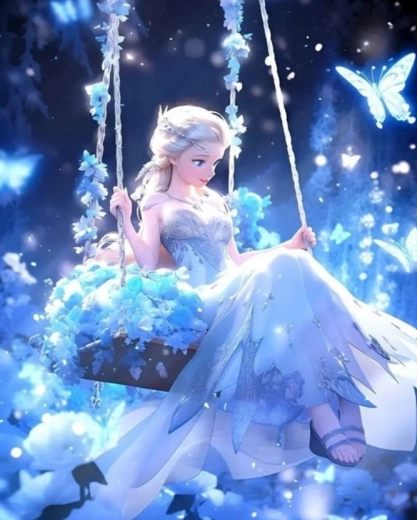 Gyémántfestés Elsa hintán