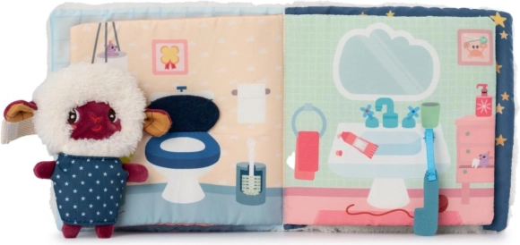 Textil babakönyv ujjbábbal – jó éjt YVON báránykával a LILLIPUTIENS-től