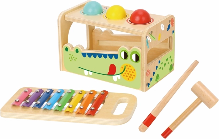 2Kids Toys kalapálós játék és xilofon, krokodil