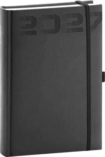 Notique napi határidőnapló Aprint Top 2027 fekete 15 × 21 cm