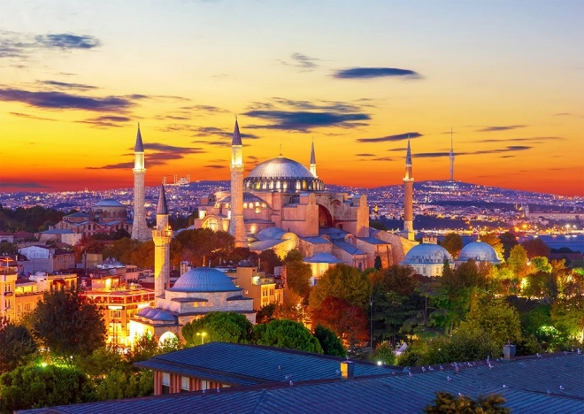 Puzzle ENJOY – Hagia Szophia naplementében, Isztambul, 1000 darab
