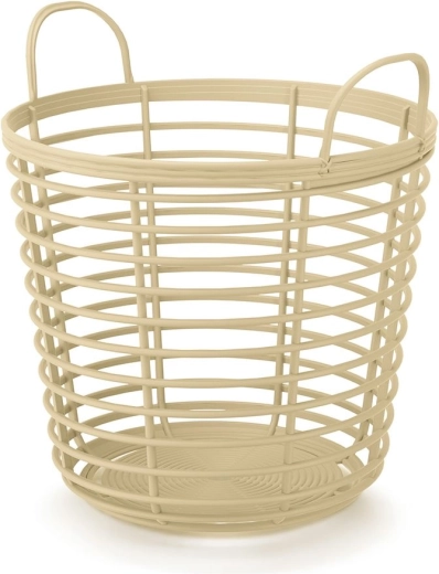 Zanzi kosár fülekkel, 37,4 cm – szalmaszín