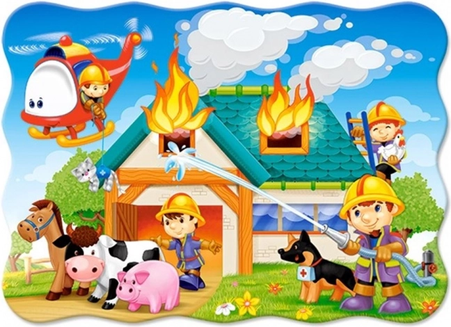 Puzzle Tűzoltóállomás akcióban 30 darab