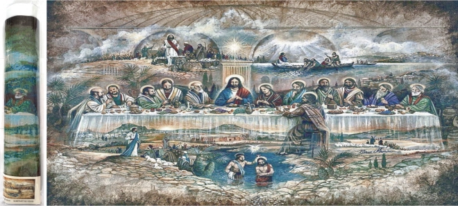 Gyémántszemes kirakó Utolsó vacsora 80 × 40 cm