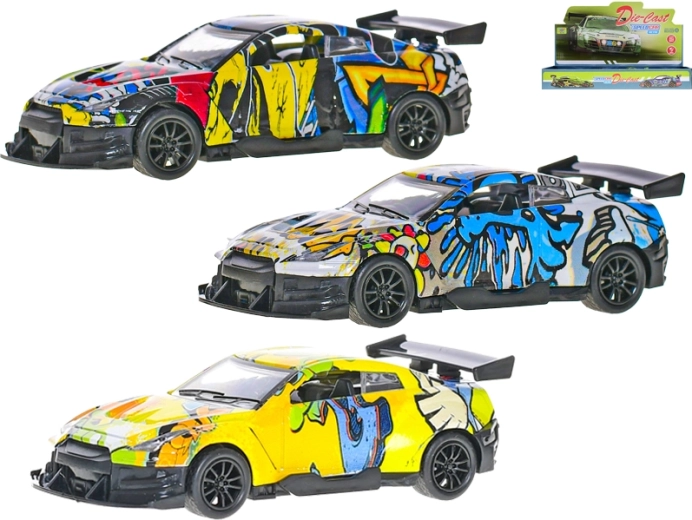 Fém sportautó modell 1:36 visszahúzós mechanizmussal