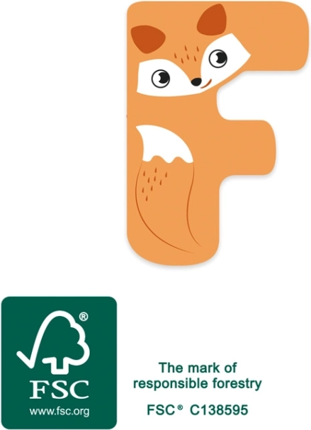 Small Foot Fa betű F rókával gyerekszobába