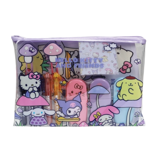Hello Kitty és barátai nagy iskolai szett Mushroom mintával
